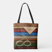 本のトート-本および接眼レンズ トートバッグ (裏面)