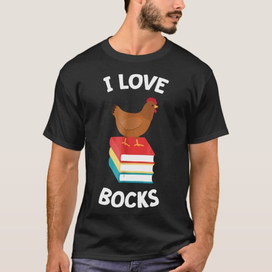 本のニワトリ 読書大好き 本好きTシャツ Tシャツ (正面)
