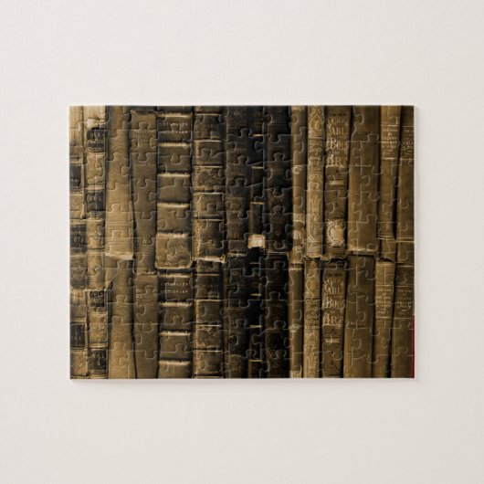 本のパズルの積み重ね ジグソーパズル (横)