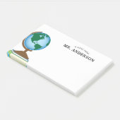 本のパーソナライズな先生の積み重ねの世界の地球 ポストイット (アングル)