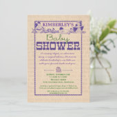 本のパーティーのベビーシャワーの招待状 招待状 (スタンド正面)