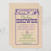 本のパーティーのベビーシャワーの招待状 招待状 (正面/裏面)