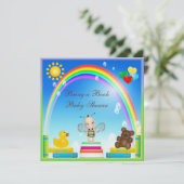 本のベビーの蜂及び虹のベビーシャワーを持って来て下さい 招待状 (スタンド正面)