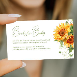 本のベビーエレガントは本の赤ちゃんシャワーをもたらす エンクロージャーカード