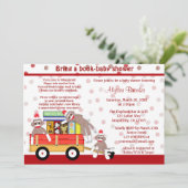 本のベビーシャワーの招待のソックス猿を持って来て下さい 招待状 (スタンド正面)