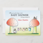 本のベビーシャワーの招待状を持って来て下さい 招待状 (正面)