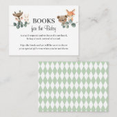 本のベビーシャワーの挿入カードを持って来る プレイスカード (正面/裏面)