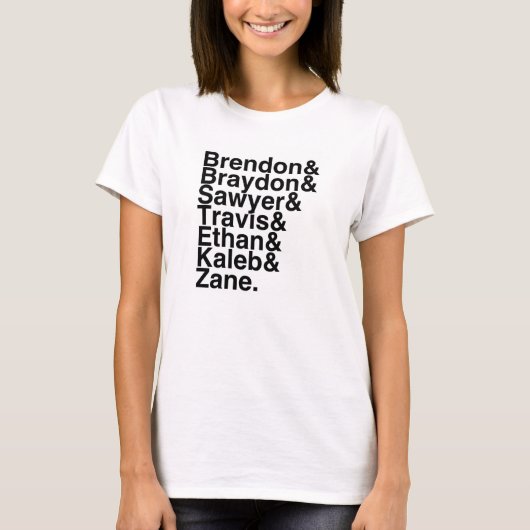 本のボーイフレンドBrendon、Braydenの木びき、Travis。 Tシャツ (正面)