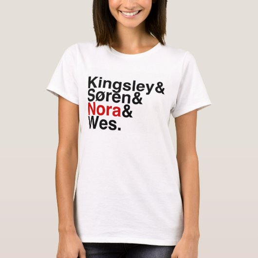 本のボーイフレンドKingsley、ゾーレン、ノラ、Wes Tシャツ (正面)