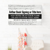 本のモダン署名スタイリッシュ作家本の文字 横断幕 (インサイチュ)