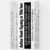 本のモダン署名スタイリッシュ作家本の文字 横断幕 (縦)