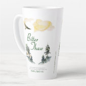 本のラテマグと苦い解凍ブックカバー カフェラテマグ (左アングル)