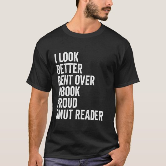 本のロマンス読み手の独おもしろい身ティーに身を包む Tシャツ (正面)
