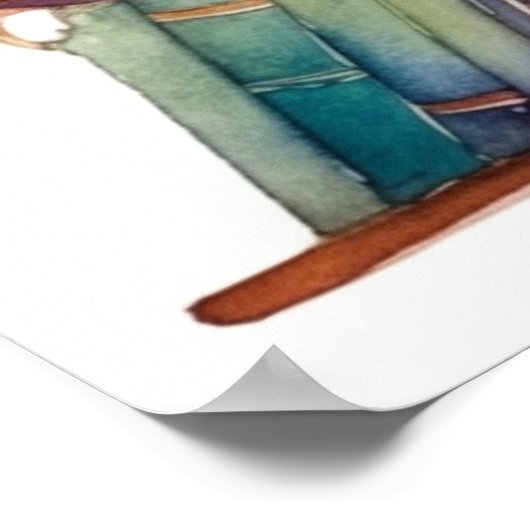 本の上にマウス3 ポスター (角)