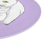本の上の猫 カッティングボード (角)