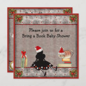 本の不思議の国のクリスマス·ベビーシャワーを持って来る 招待状 (正面/裏面)