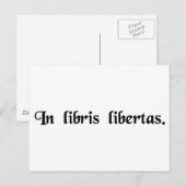 本の中で自由 ポストカード (正面/裏面)