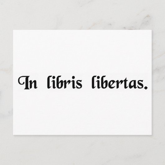 本の中で自由 ポストカード (正面)