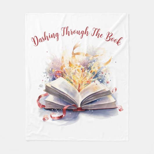 本の中を急いで フリースブランケット (正面)