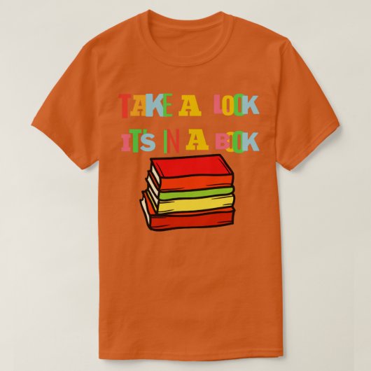 本の中を見る Tシャツ (デザイン正面)
