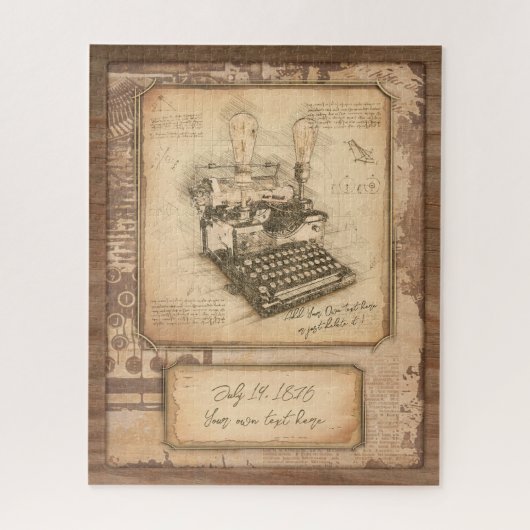 本の作家/ライター/パブリッシャー。ヴィンテージギフト ジグソーパズル (縦)