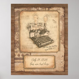 本の作家/ライター/パブリッシャー。ヴィンテージギフト ポスター