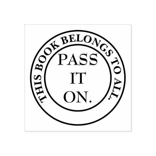 本の共有を促す蔵書票 ラバースタンプ (インプリント)