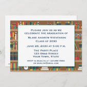 本の卒業の列 招待状 (正面/裏面)