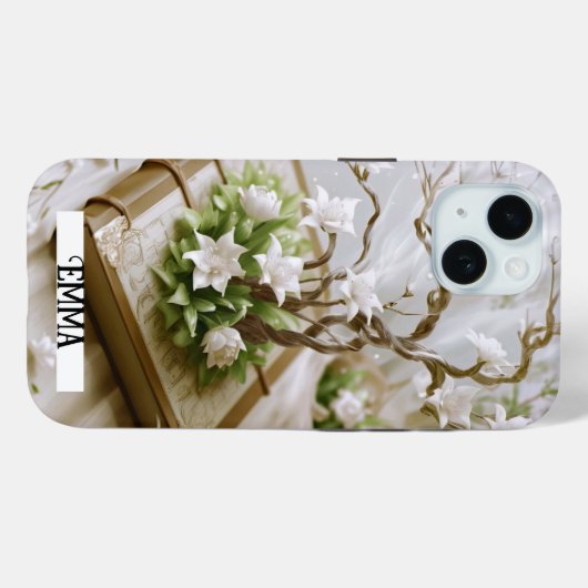 本の名前をカスタムするから育つ花の木 Case-Mate iPhoneケース (裏面 (横))