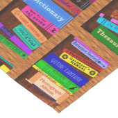 本の図書館の本だなパターンカラフルの読者 ミディアムテーブルランナー (コーナー)