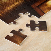 本の売り手の店での霧の夜 ジグソーパズル (側面)