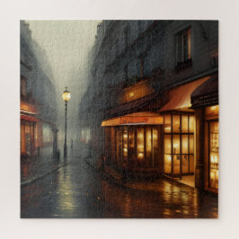 本の売り手の店での霧の夜 ジグソーパズル