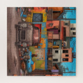 本の売り手の店での霧の夜 ジグソーパズル (横)