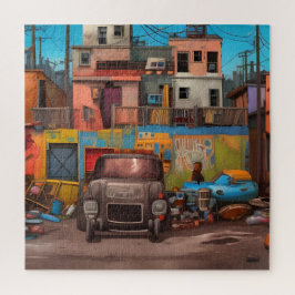 本の売り手の店での霧の夜 ジグソーパズル