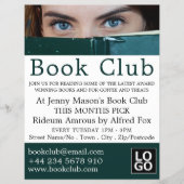 本の奥の女性、本のクラブの広告 チラシ (正面)