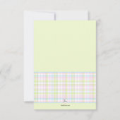 本の女の子のベビーシャワーの招待状を持って来て下さい 招待状 (裏面)