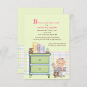 本の女の子のベビーシャワーの招待状を持って来て下さい 招待状 (正面/裏面)
