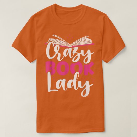 本の女熱狂する本の虫の本愛好家 Tシャツ (デザイン正面)