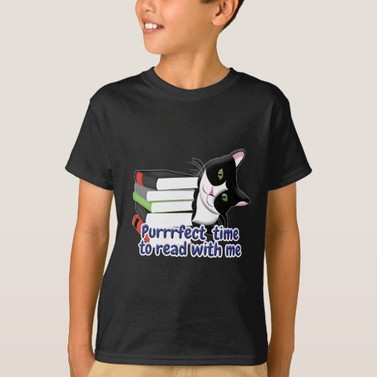本の好きな猫 Tシャツ (正面)