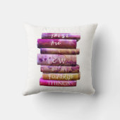 本の好みの事の積み重ね クッション (裏面)