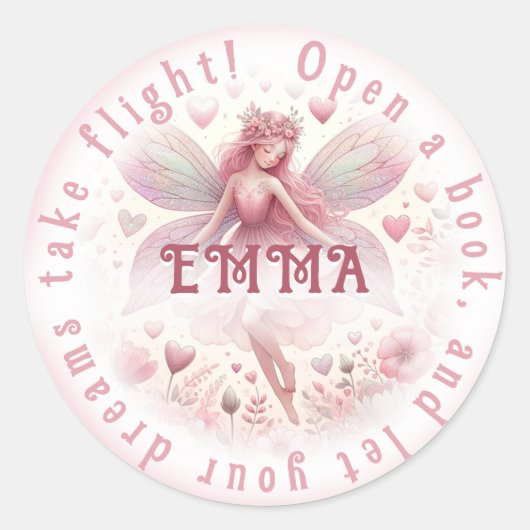 本の妖精 ラウンドシール (正面)