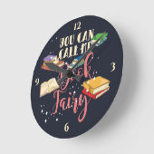 『本の妖精』 ラウンド壁時計 (傾斜)