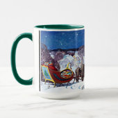 本の宝庫のあるサンタ マグカップ (左)