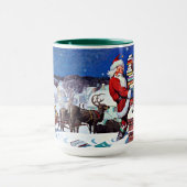 本の宝庫のあるサンタ マグカップ (中央)