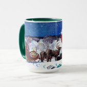 本の宝庫のあるサンタ マグカップ (正面左)