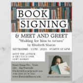 本の展示、作家のサイン会のご案内 チラシ (正面)