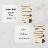 本の山。英国の教師。 名刺 (正面/裏面)