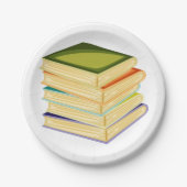 本の山 読書好き アート＆リーディング ペーパープレート (正面)