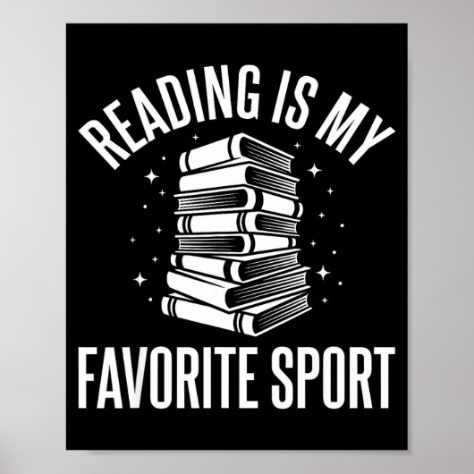 本の山 読書 クール メンズ レディース キッズ 読書 ポスター (正面)