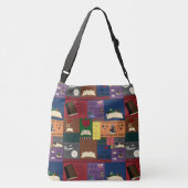 本の常習者のコラージュ クロスボディバッグ (裏面)